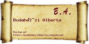 Budaházi Alberta névjegykártya
